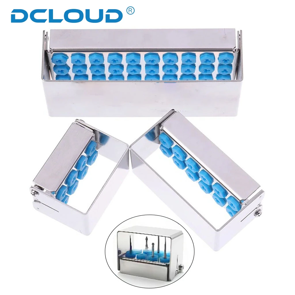 Dental Bur Drills Holder Block Ultrasonic Scaler Piezo Tips Endo File Disinfection Box Organizer Autoclave Sterilizer Case Stand