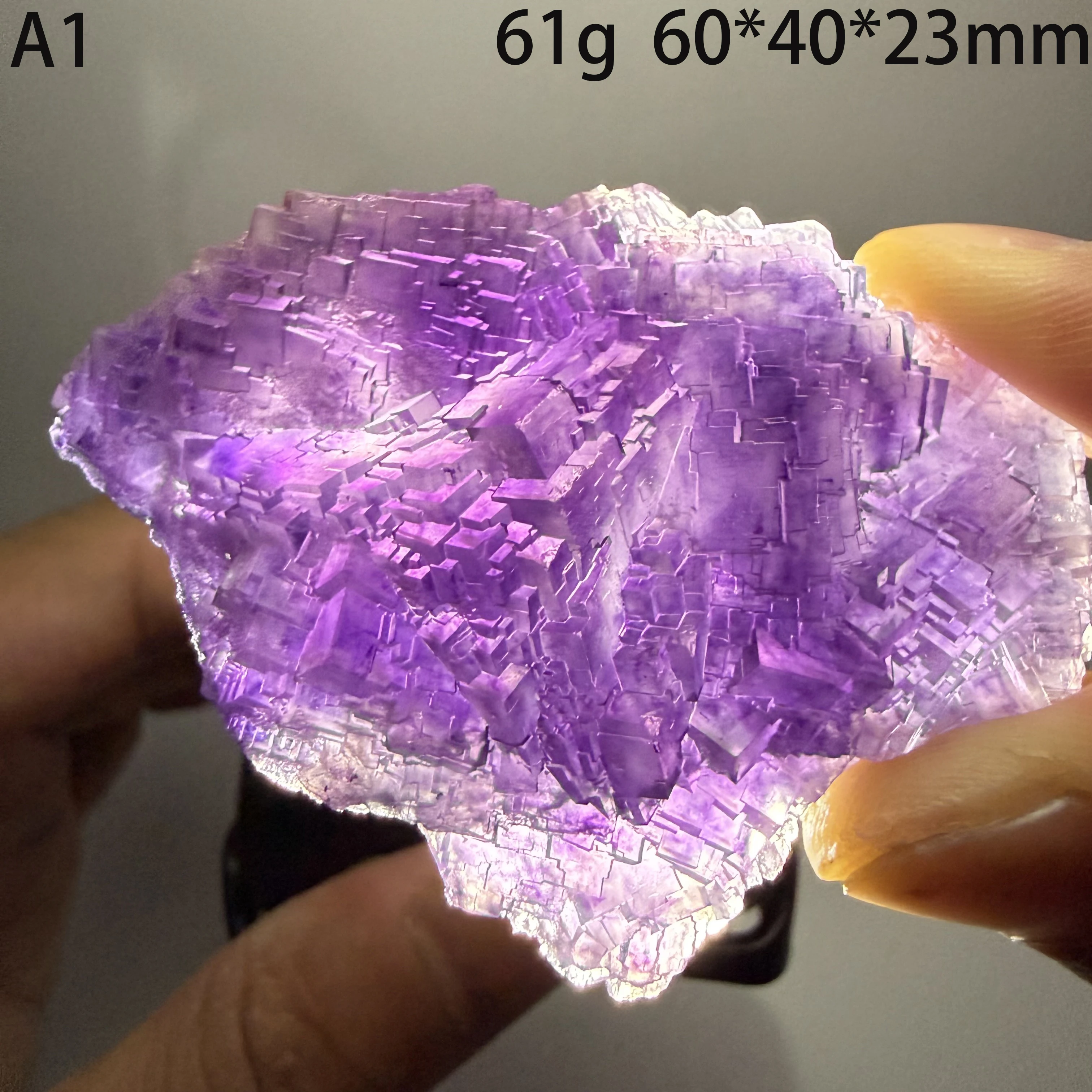 Natural Purple Fluorite Cluster Crystal Rock Mineral Specimen for Meditation  Healing Rough Ladder Witchcraft Supplies A2-1-2