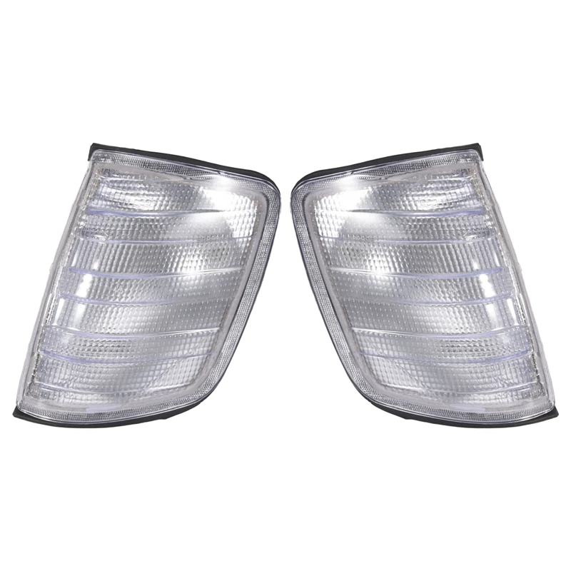 أضواء الزاوية البيضاء L + R للسيارة أضواء إشارة الانعطاف لسيارة W124 E-Class Sedan -95 1248260043 1248260143-A10G #4