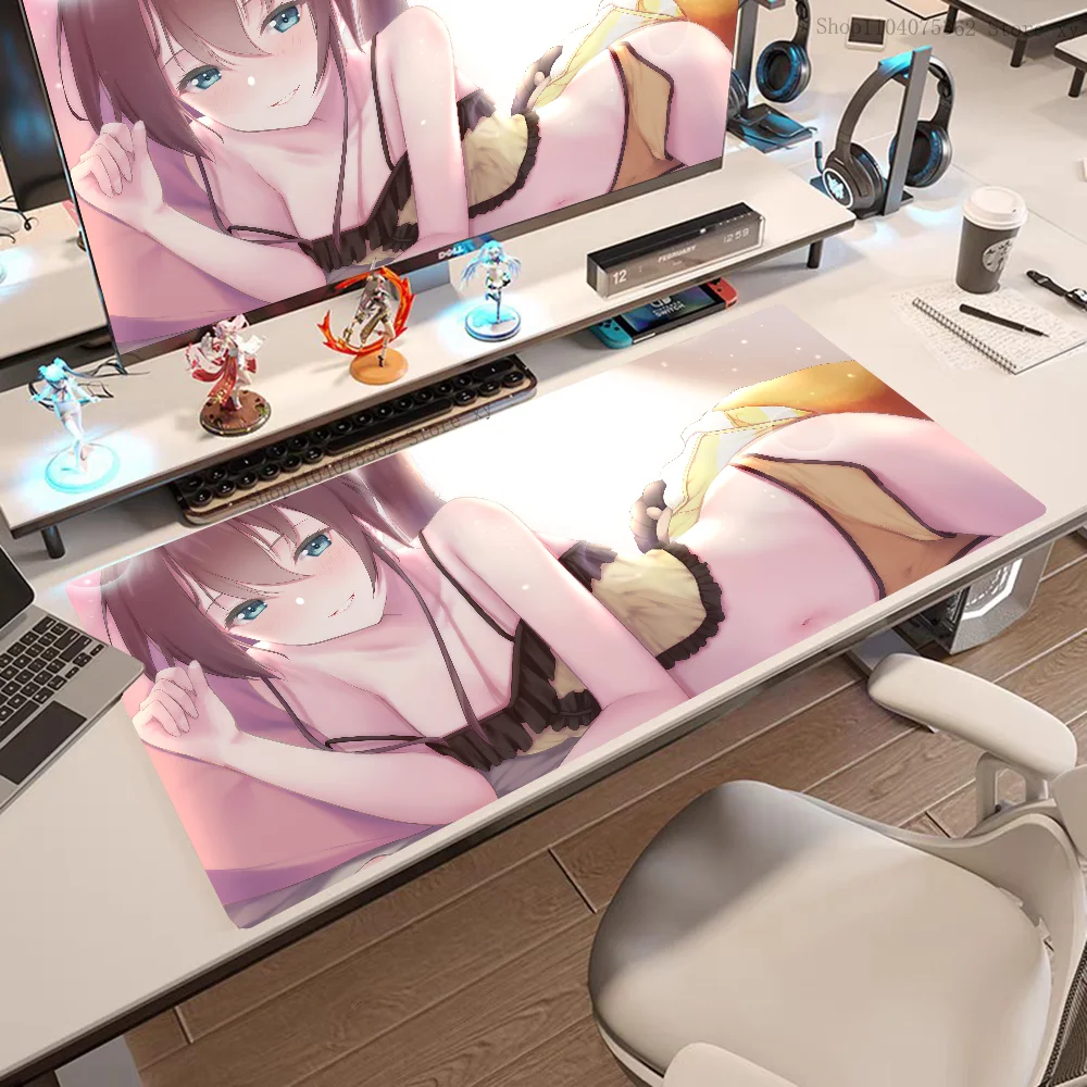 Game Anime Hololive Vtube Natsuiro Matsuri Mousepad Large Keyboard Desk Mat Gaming Mouse Pad LockEdge Non-slip Mat