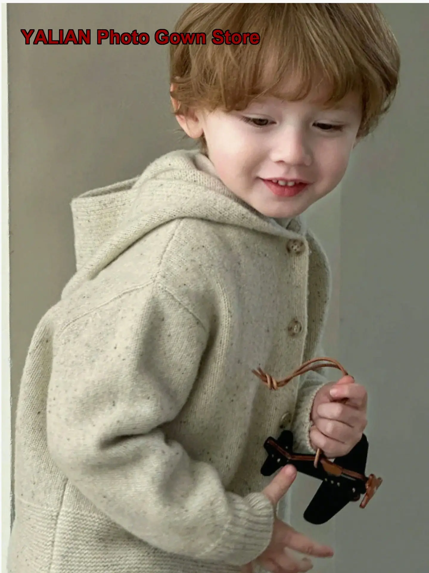 Boys Kids Spring Autumn Hooded Cardigan Baby Girl Unique Knit Jacket Thin