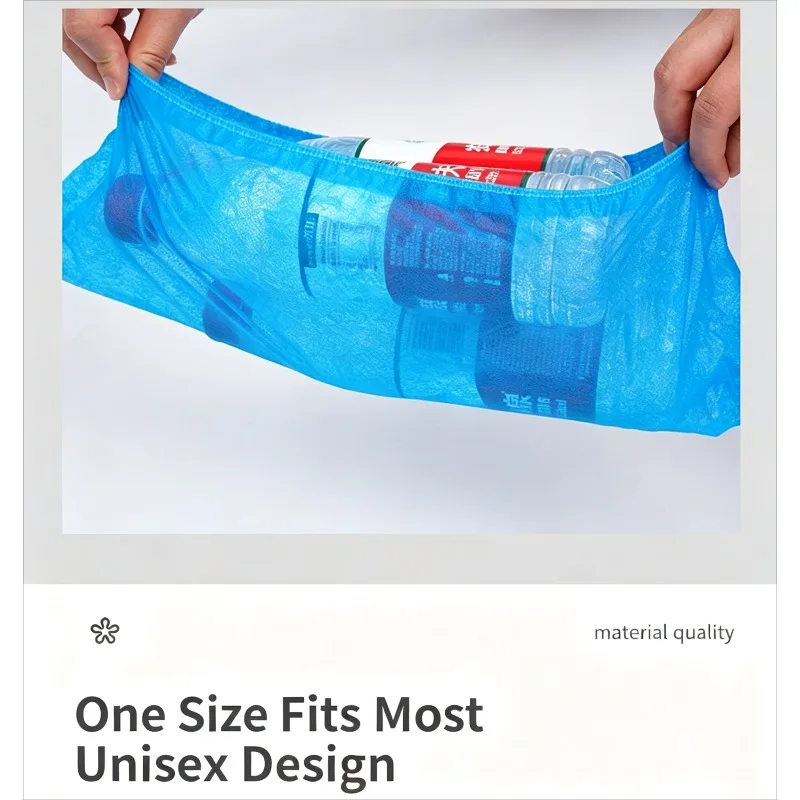 100Pcs Disposable Non Woven Shoe Covers Thick Breathable Anti Slip Boot Covers For Indoor Home Use
