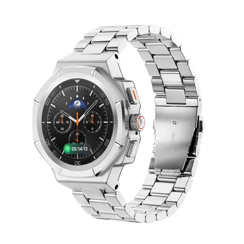 Lyxigt modifieringskit, fodral till Samsung Galaxy Watch 8 46 mm, armband i rostfritt stål för Galaxy Watch 8 44 40, modifieringskit, rem 12 best sales reparationskit för Samsung Galaxy Watch - №2