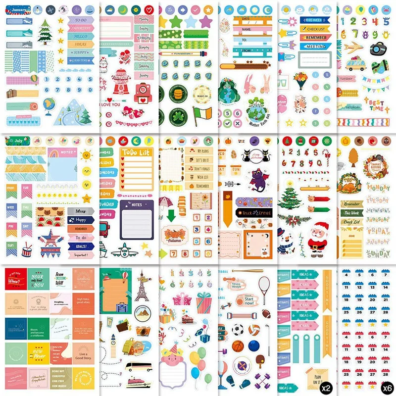 2024 Planner Stickers - Monthly Planner Stickers And Accessories 24 Pages 1000+ Calendar Stickers Festival Stickers Easy To Use