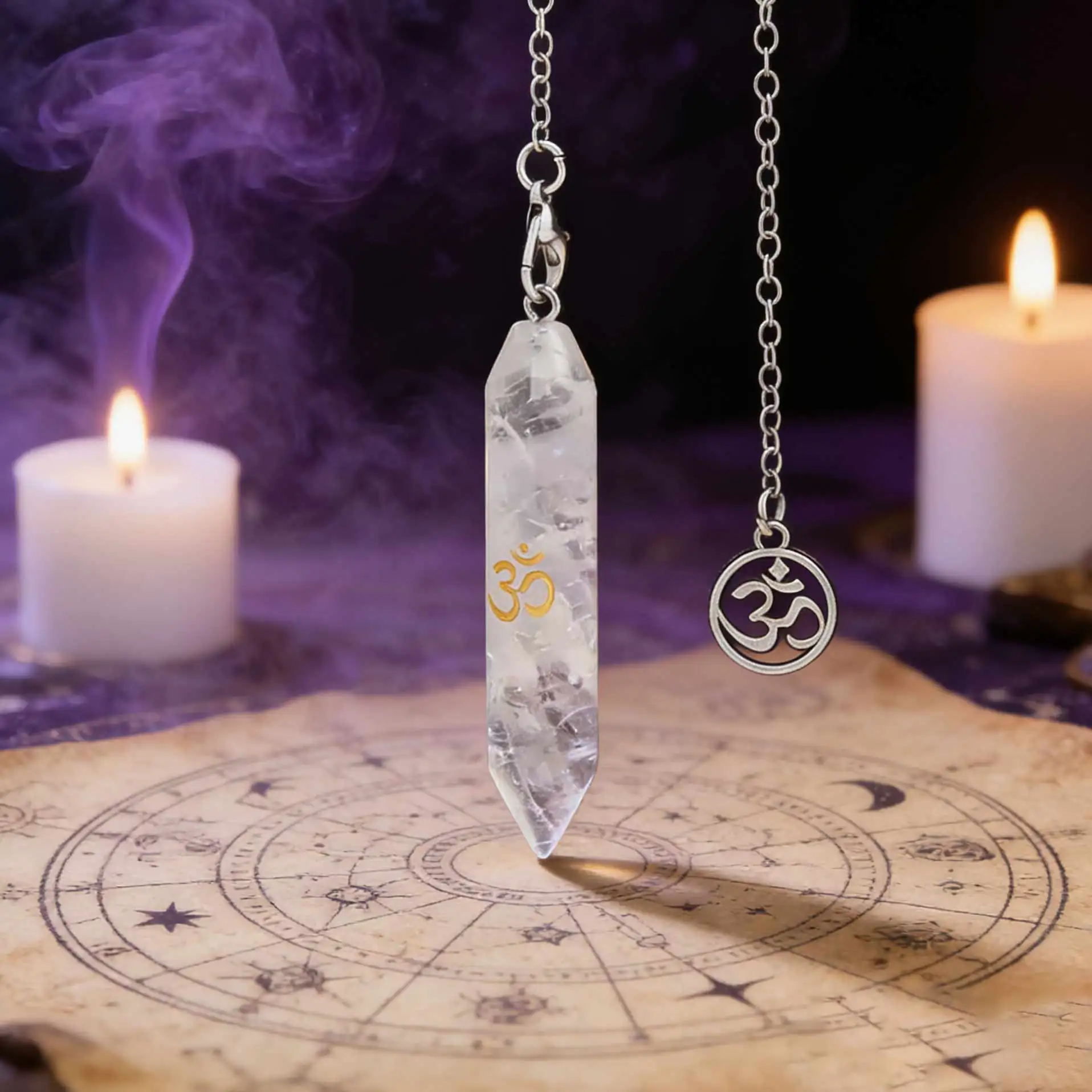 Colgante de Piedra Natural, Péndulo de Cristal de Roca para Adivinación, Radiestesia, Reiki, Amuletos OM, Fluorita, Amatistas, Cuarzo Transparente, Péndulos x228