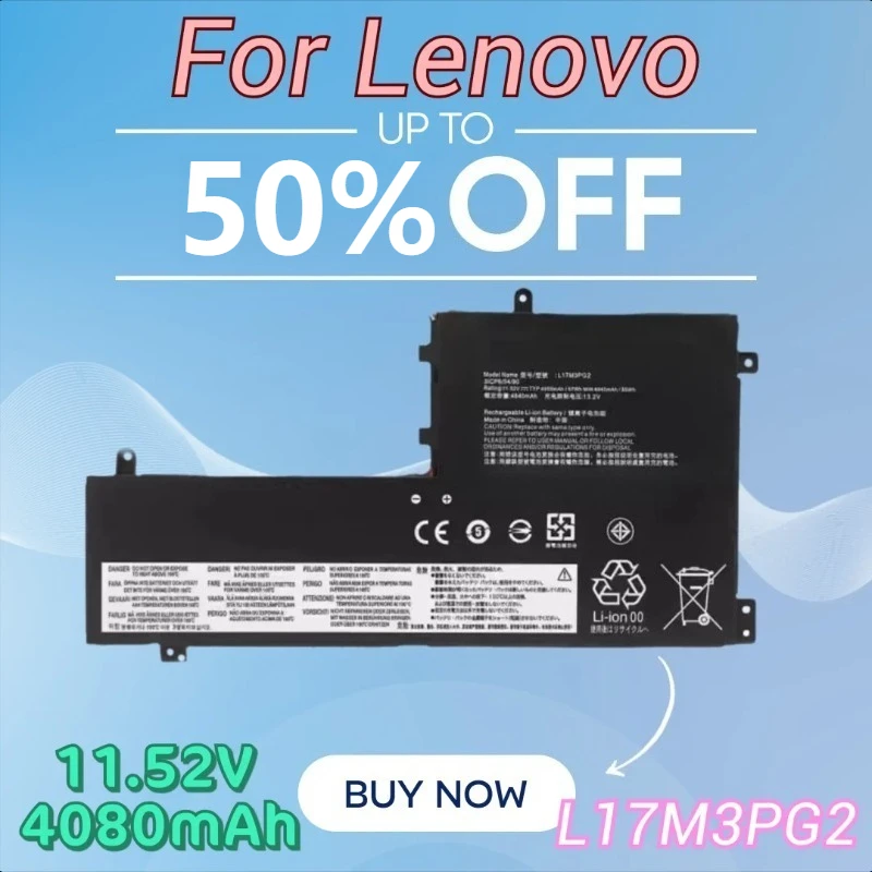 

11.52V 4080mAh Laptop Battery L17M3PG2 for Lenovo Legion Y7000 Y7000P - 1060 2018/19