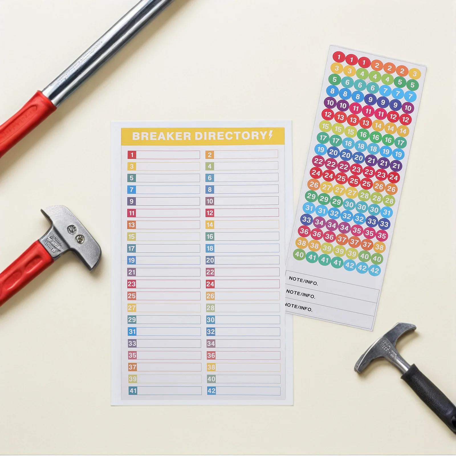 

Этикетки для распределительных щитов, 50 листов, водонепроницаемые наклейки для автоматических выключателей, идентификационные этикетки для электрических панелей, органайзер для гаража