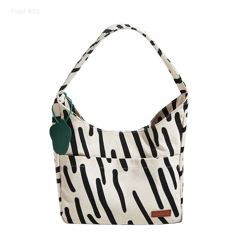 

Women's One Shoulder Underarm Bag Tote Bag New Fashion Versatile Zebra Pattern Tote Extra Large Capacity Minimalist Trendy