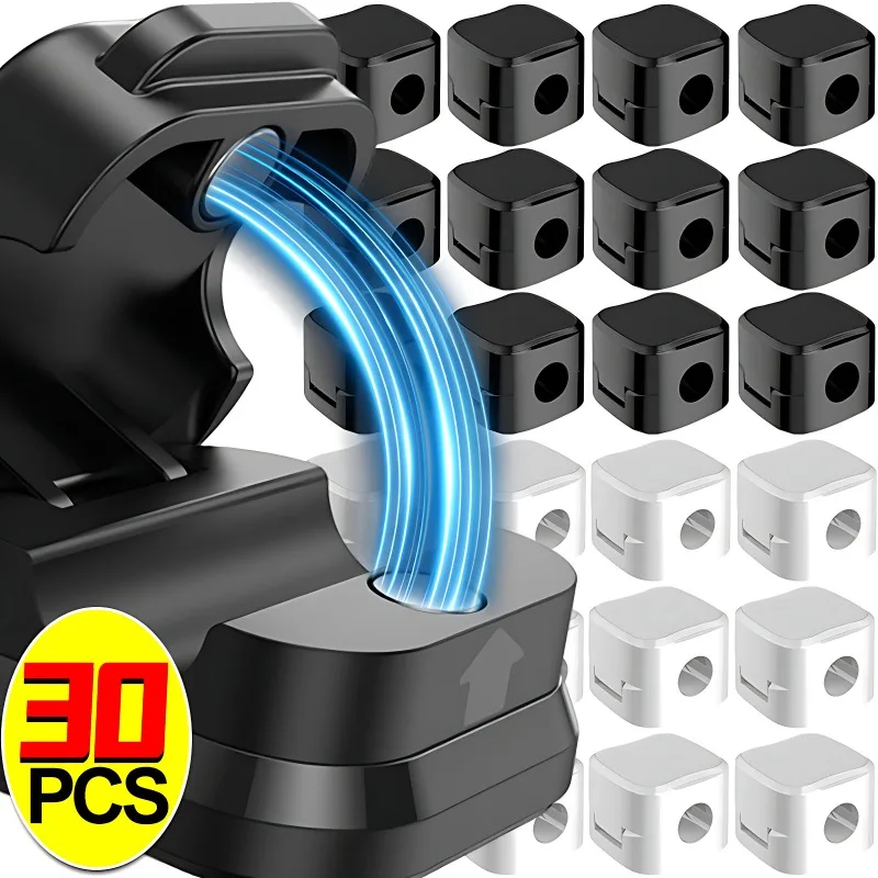 デスク下用ミニ磁気ケーブルクリップ、ケーブル管理、調整可能なコードホルダー、ワイヤーキーパー、オーガナイザー、スムーズ