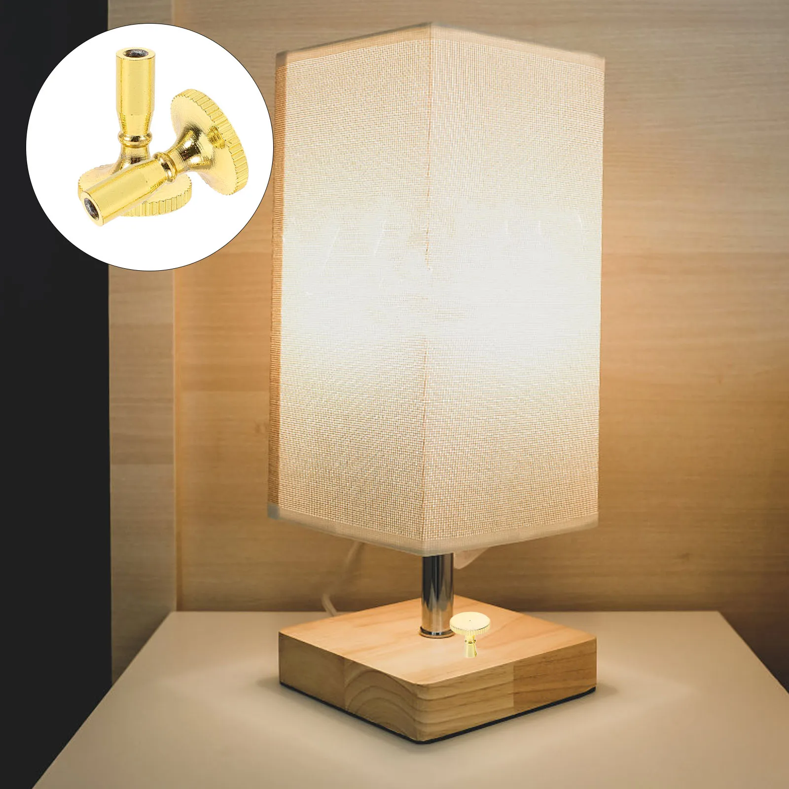 

4pcs Switch Knob Replacement Copper Light Socket Knob Floor Lamp Adjustable Brightness Easy Installation Compatible Lamp Parts