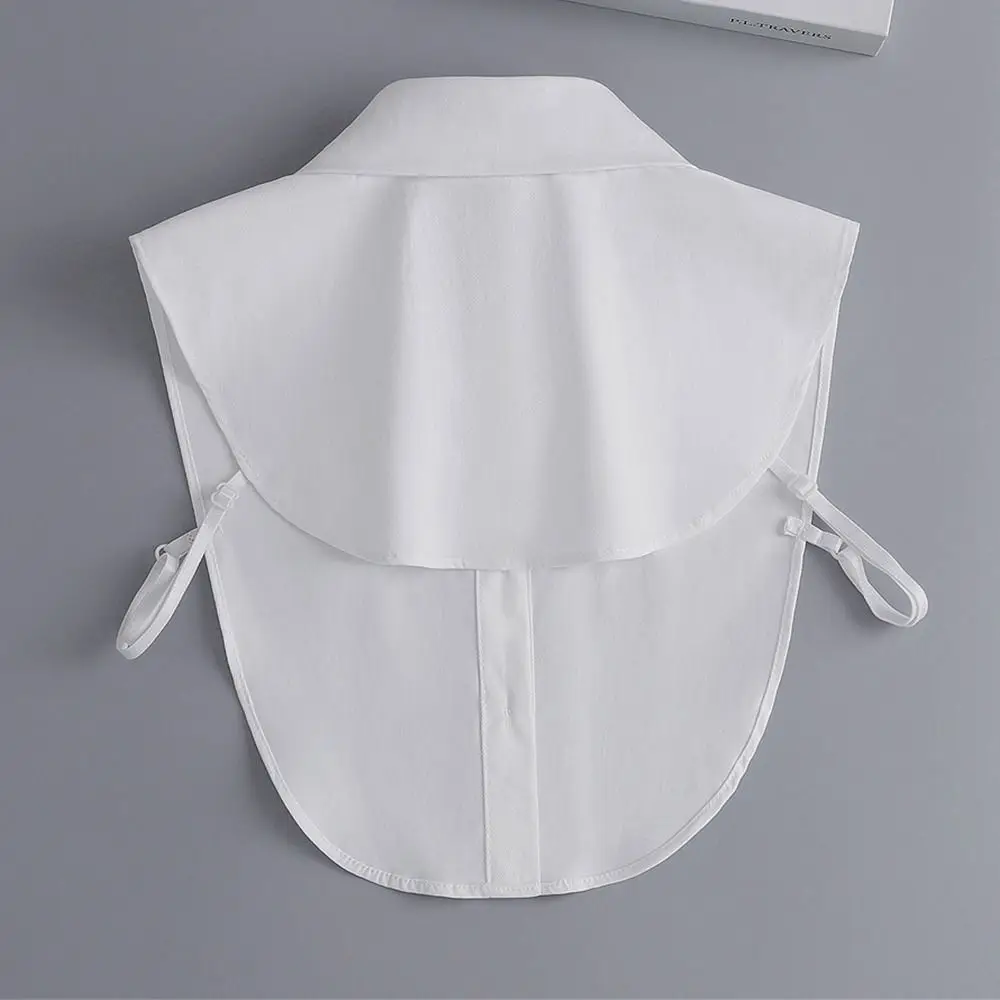 Blusa de algodón clásica para mujer, camisa con cuello falso, accesorios de ropa con solapa