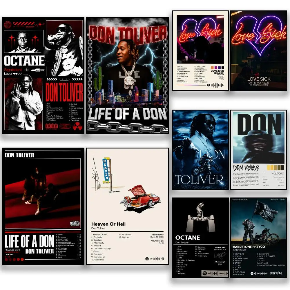 Rapper D-Don Toliver Melodic Hip-Hop Poster HD Removable Wall Art Gift Bedroom Lounge Dorm Office Gaming Cafe Bars