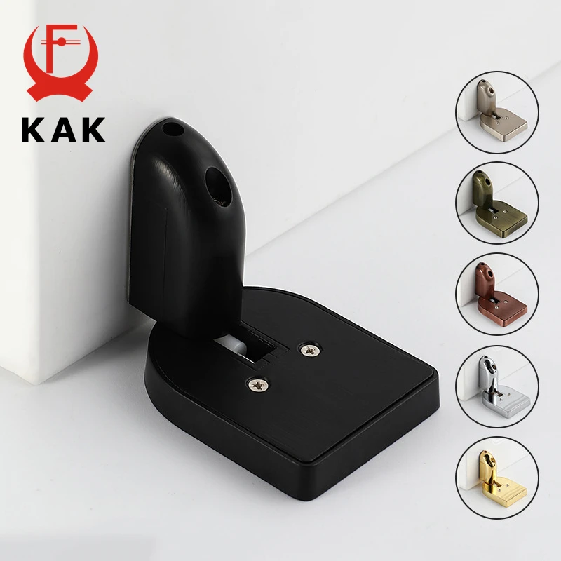 KAK Adjustable Nail-free Door Holder Hydraulic Damper Buffer Door Stopper Wall Protector Anti-Collision Door Stop Door Hardware