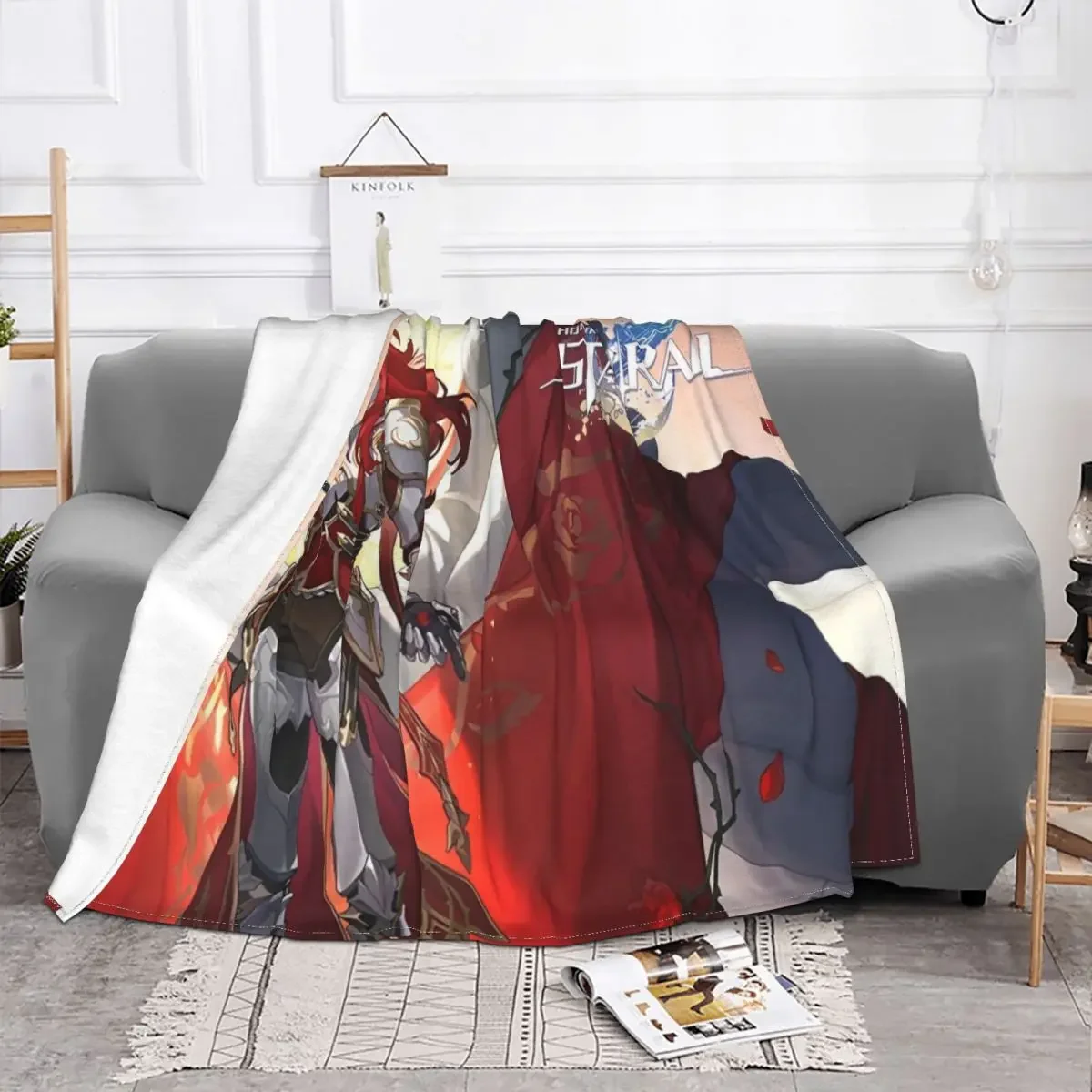 

Anime Honkai Baby Blankets Coral Fleece Plush Winter Cartoon Ultra-Soft Multi-function Throw Blanket for Bedding Couch Bedspread