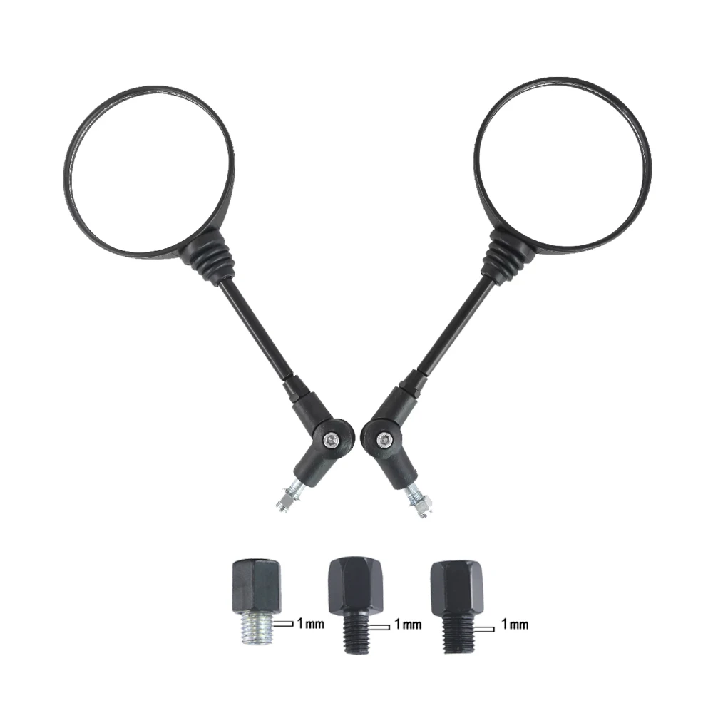 Universal Motorcycle 8MM/10mm Black Side Mirror Rearview Mirror Anti-fall Folding Round Mirror For BMW For Honda For Kawasaki