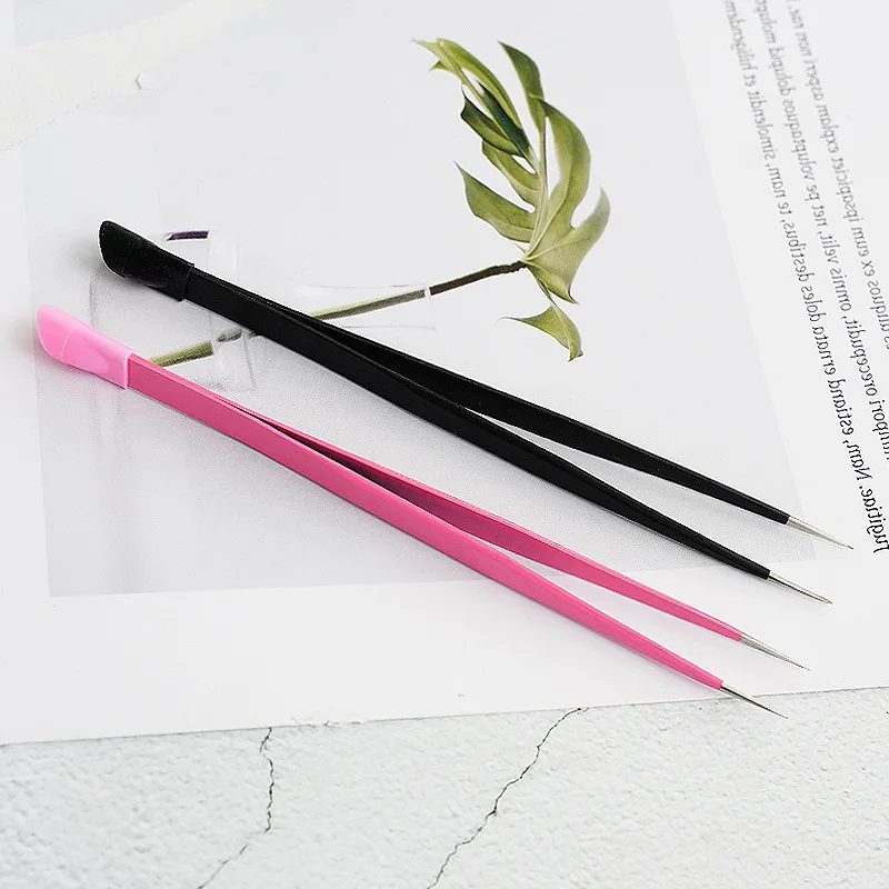 All-purpose Nail Art Clips Anti-static Straight Forceps for Sticker Rhinestone Arranging Tool