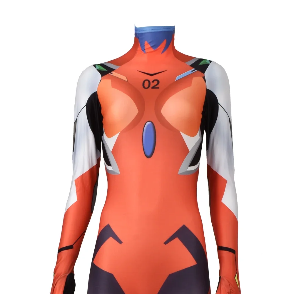 Halloween New Asuka Langley Soryu Cosplay Costume Asuka Girls Woman Bodysuit Plugsuit Superhero Catsuit Zentai Suits Adults Kids