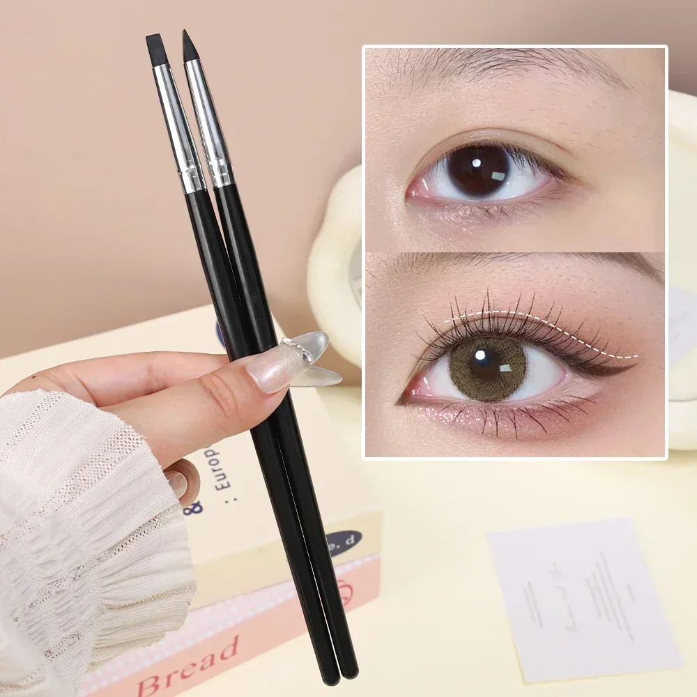 Silicone Eyeliner Brush Blade Multi-purpose Eyebrow Lipstick Brushes Easy To Use Nail Painting Pen Eyes Shaping Modeling Tools