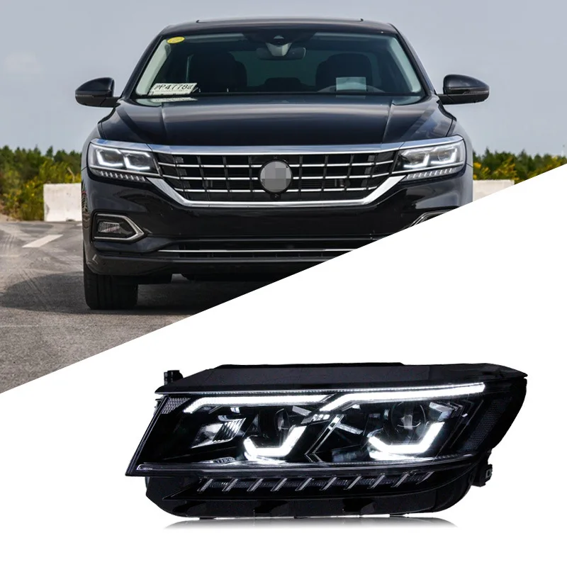 

Suitable For 19 Volkswagen Passat Headlight Assemblies Modified With High-end LED Daytime Running Lights, Streamer Steering LED