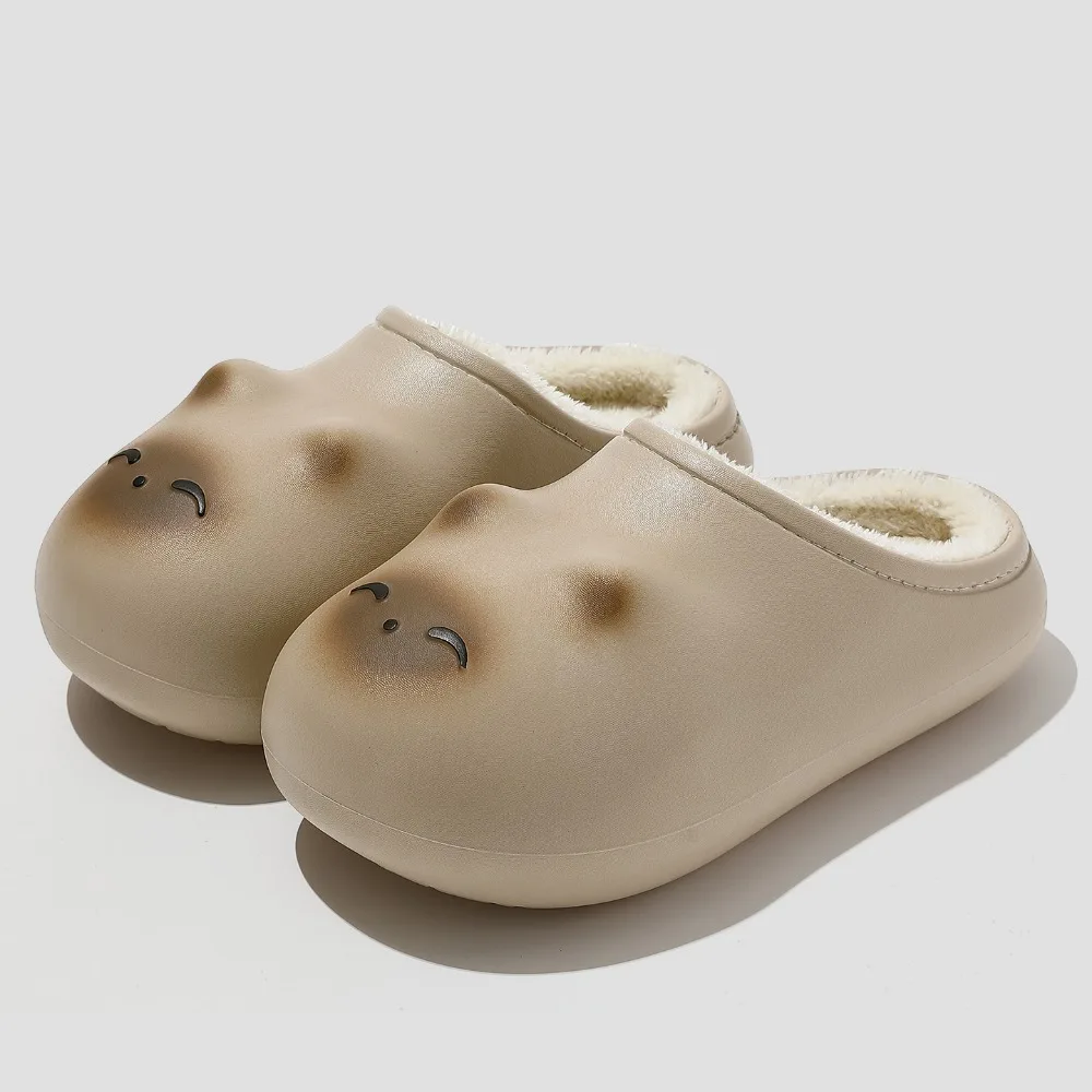 

Kawaii Fluffy Cartoon Cat Slippers Cartoon Anti Slip Warm Fur Slippers Thick Soled Student Y2K Dog Slippers Dormitory