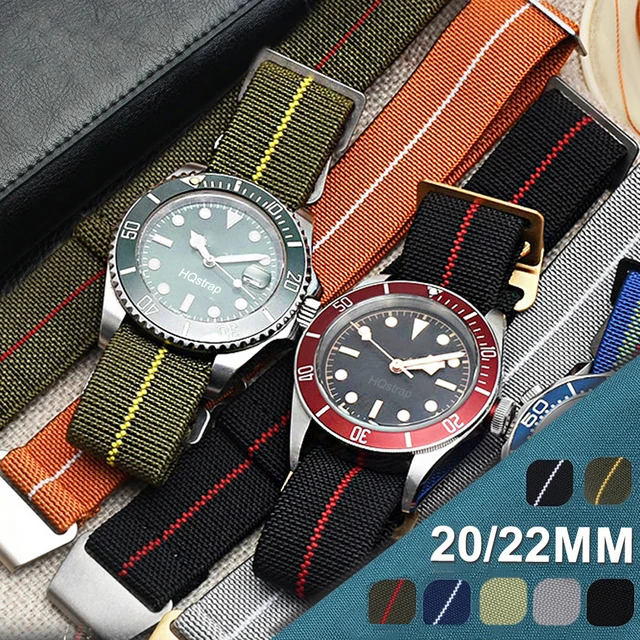 Prx Rubber Strap nylon Watch Strap 20mm 22mm Tudor Style For Seiko Rolex Amazfit