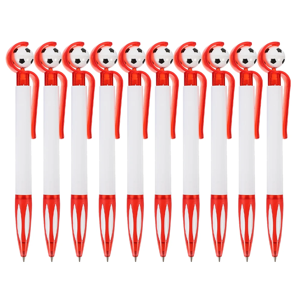 

10pcs Ballpoint Pens Sports Theme Student Writing Stationery Soccer Shape Retractable Pen Ink Football Gifts Cartoon Office