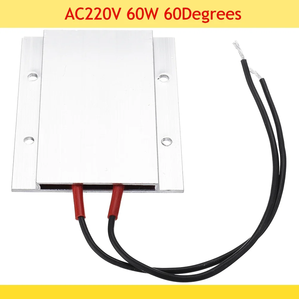 

60/80/100/120/150 Degrees 220V Constant Temperature Ceramic Aluminum Heater PTC Heating Plate Element Shell thermistor 77*62mm