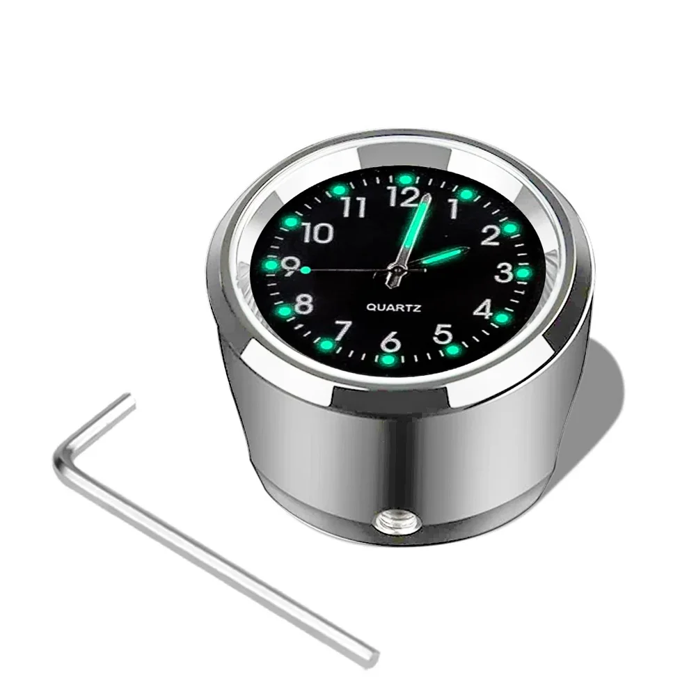 Universelle wasserdichte Chrom-Motorrad-Lenkeruhr Fahrrad-Scooter-Lenkerhalterung Uhr Motorrad-Zubehör – Detail 9