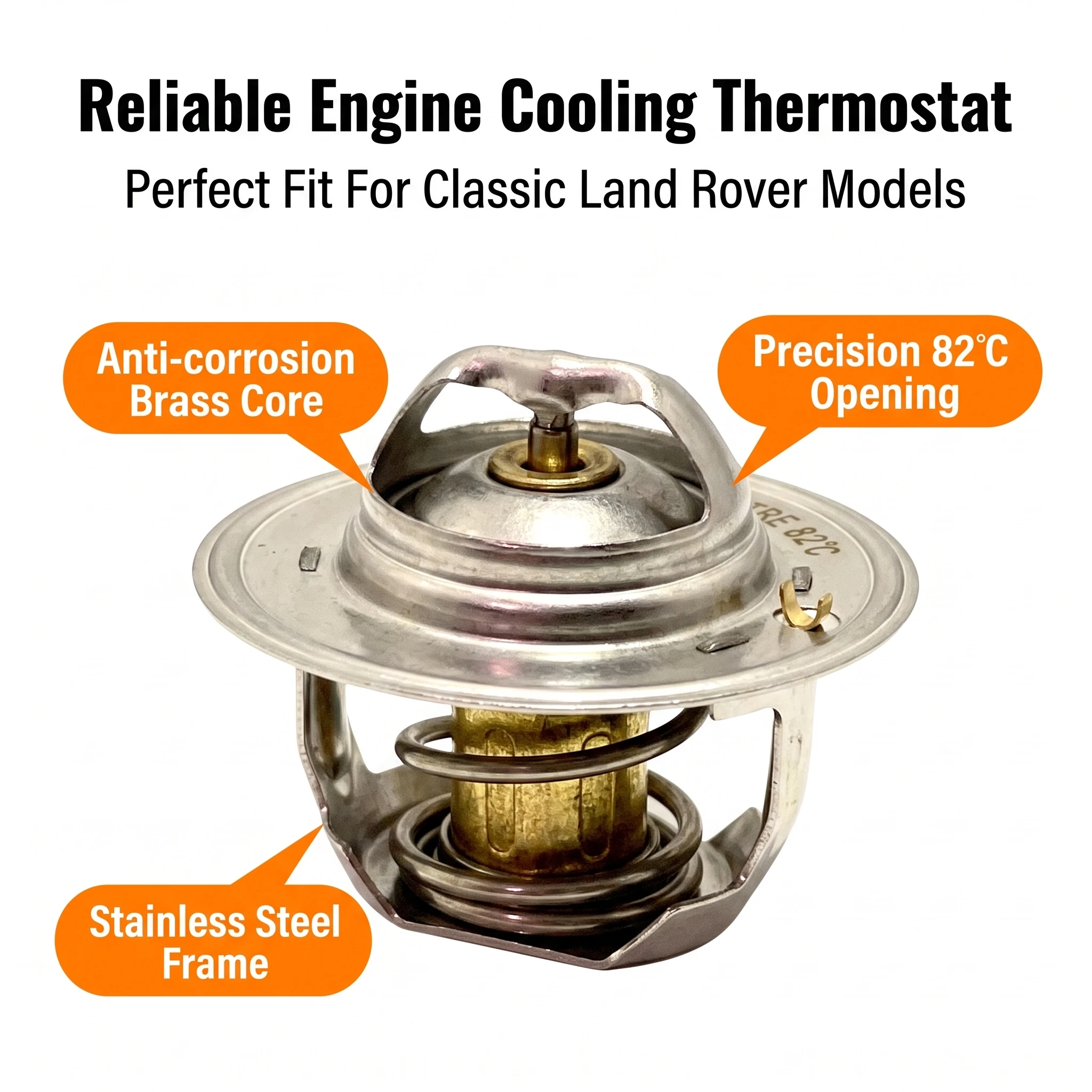 Engine Cooling Thermostat for Land Rover Defender 90 110 130 Discovery 1 Range Rover Classic 82°C 602687 ETC4765 ERR3291