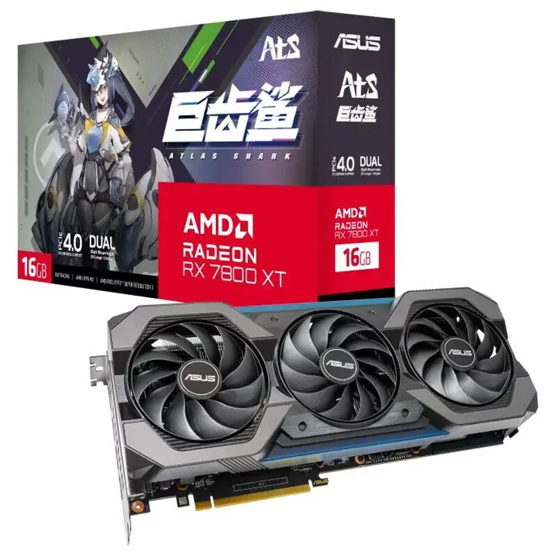 

RX7800XT-O16G high-end, luxury three fans new, performance comparable to 4070S