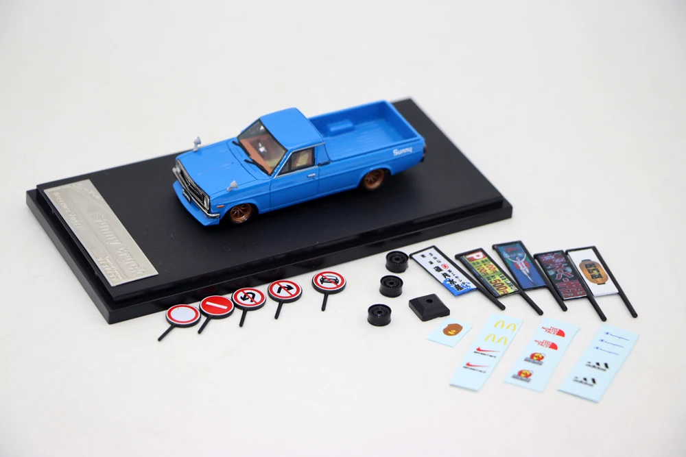 New 1/64 Scale Sunny Truck Resin Car Models with Accessories By Stance Hunters For Collection gift