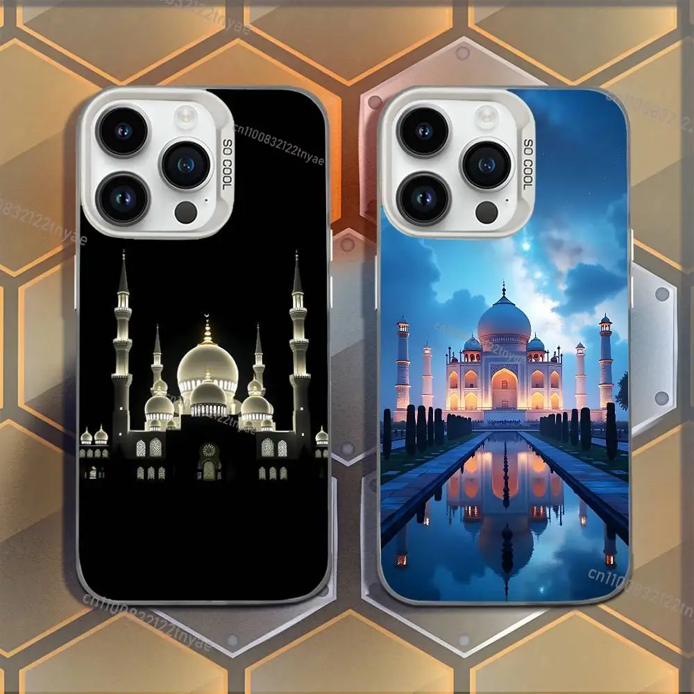 

Holy Mosque Makkah Phone Case For iPhone 17,16,15,14,13,12,11,Mini,Pro,E,MAX White Candy Matte Shockproof Cover