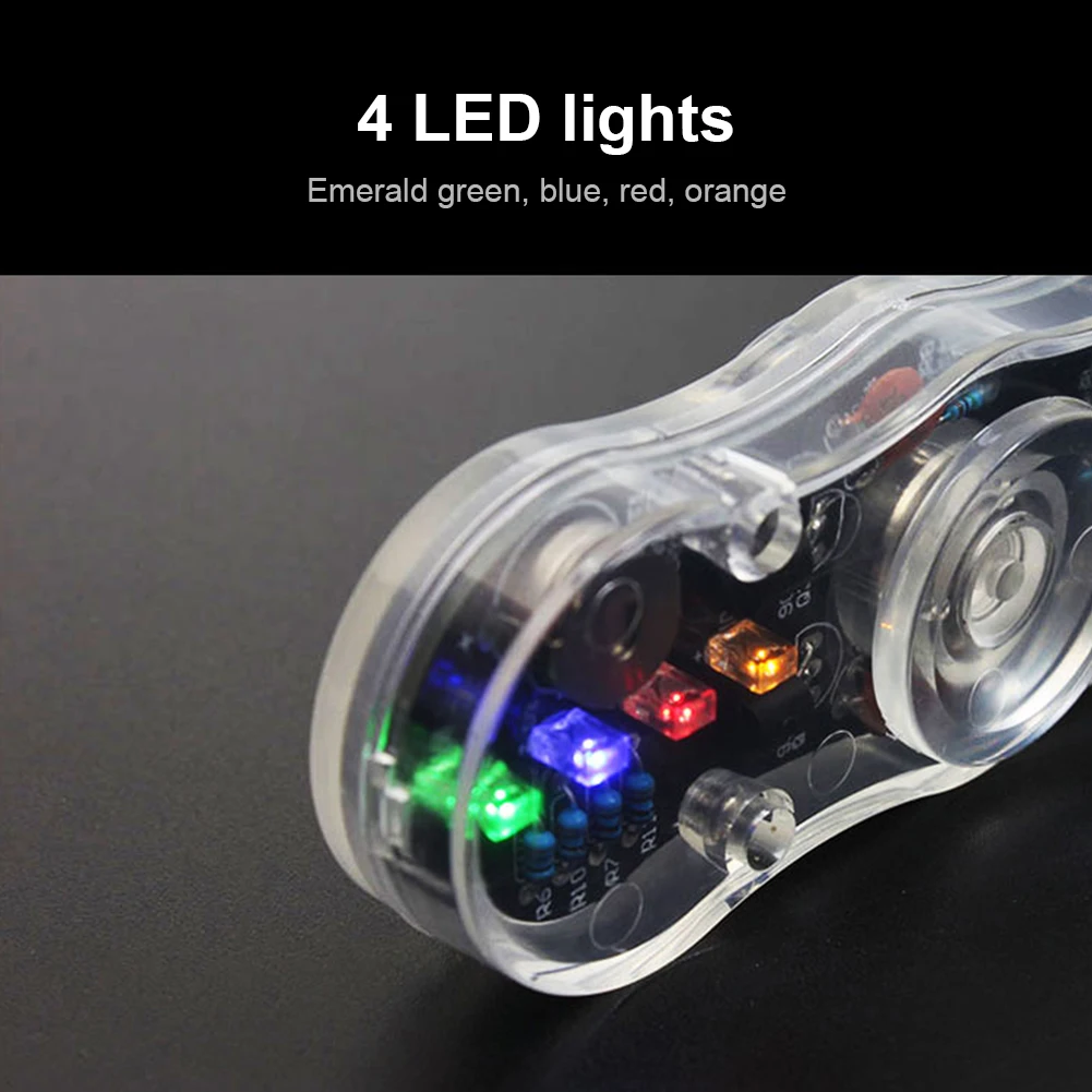 LED ปลายนิ้ว Gyro DIY ชุดอิเล็กทรอนิกส์ POV การหมุนไดโอดที่มีสีสัน Luminous การฝึกอบรม Gyroscope ชุด การประสาน Practice