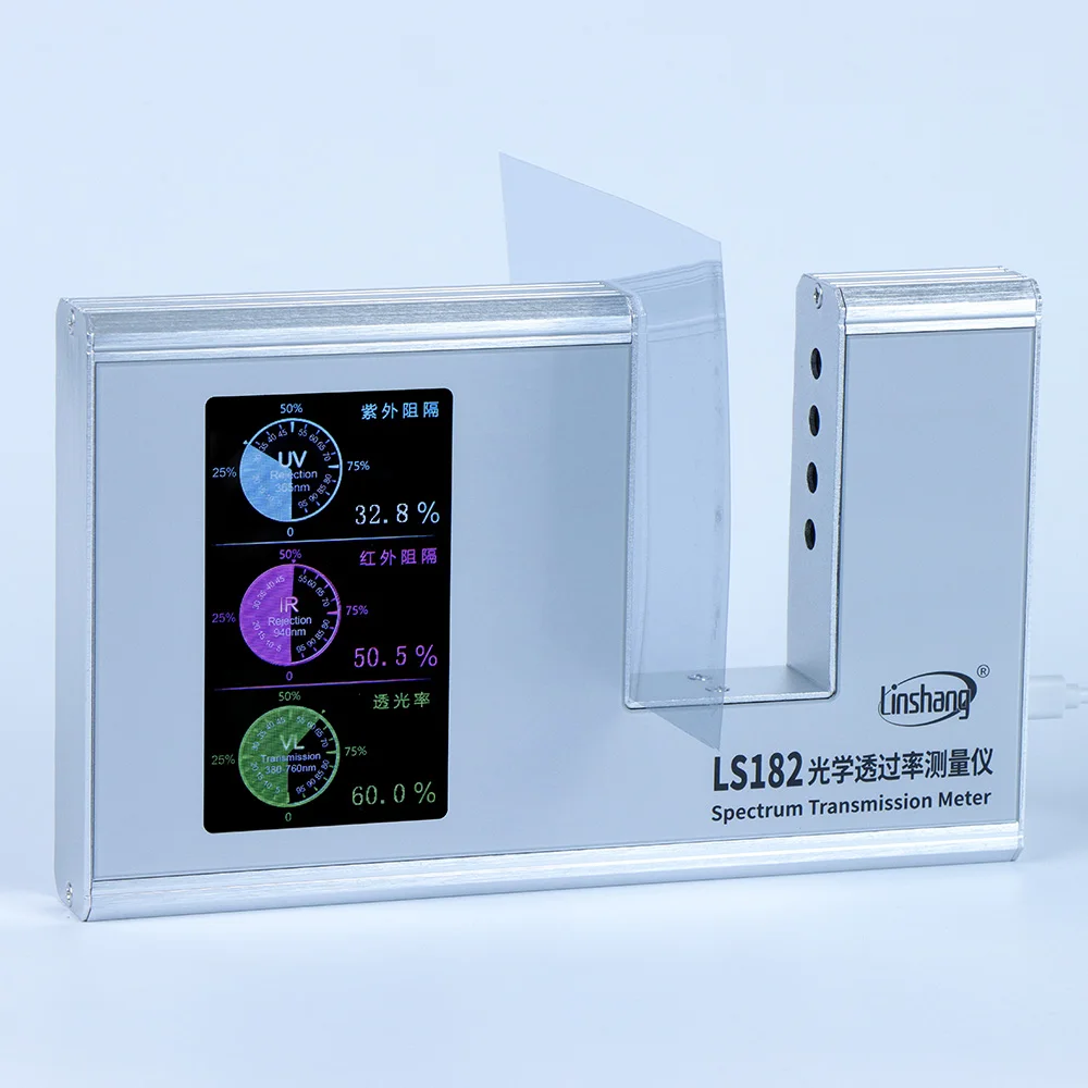 Imagem -05 - Light Transmittance Meter Ls182 Solar Film Medidor de Transmissão de Alta Precisão 365nm Uvt 940nm Irt e Vlt Shgc Operação Simples