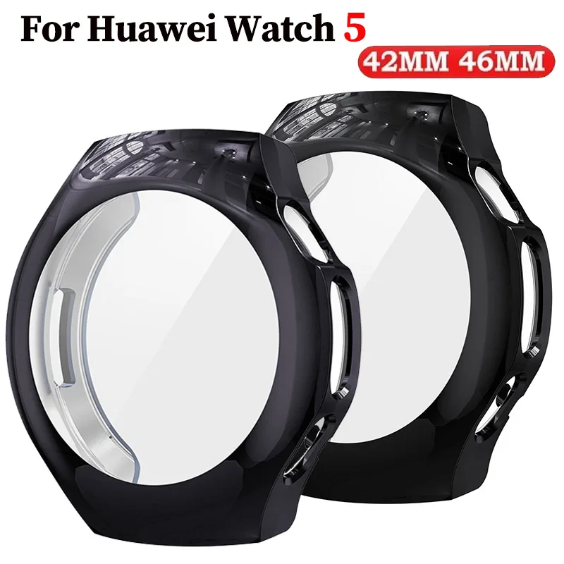 Soft Watch Cover For Huawei Watch 5 42MM 46MM Plating Bumper Shell Screen Protector Smartwatch Case Accessories