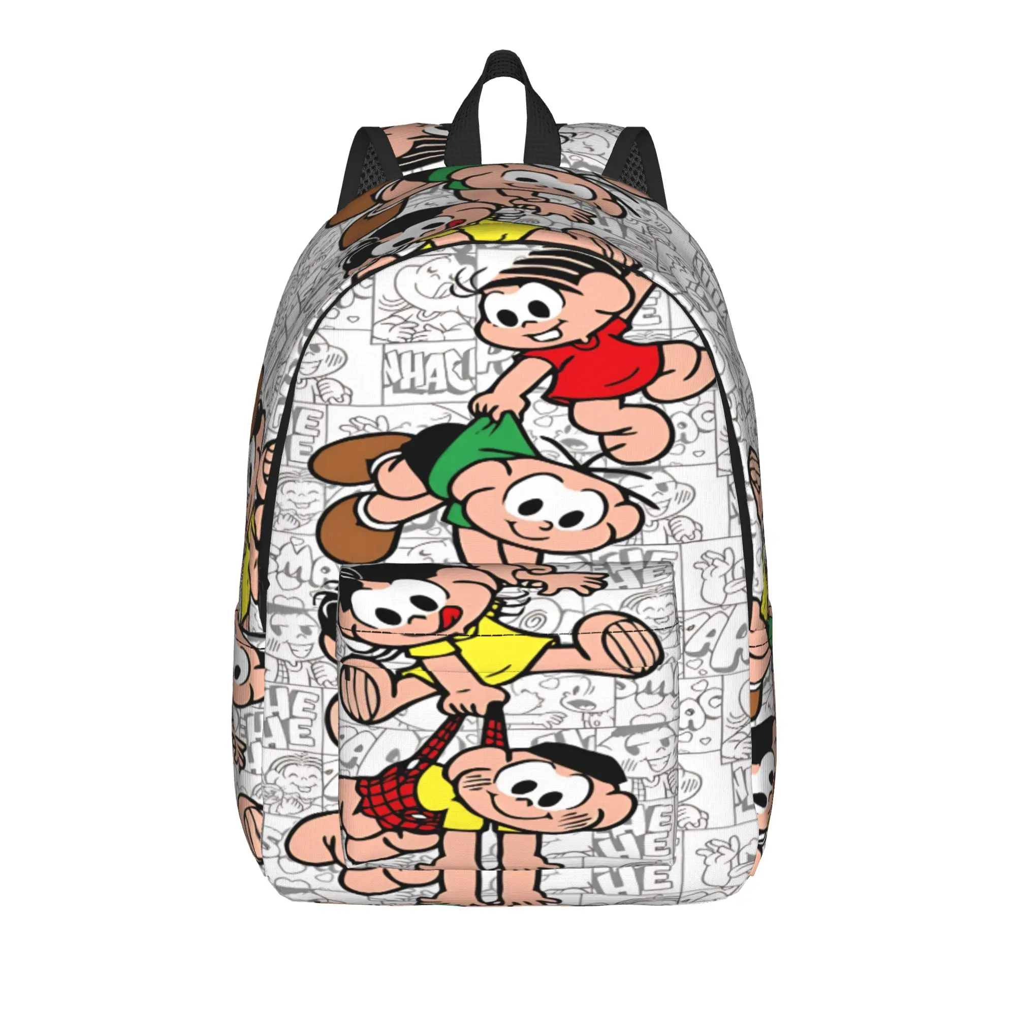 Turma da Monicas Classical Backpack with Pocket High School Work  Daypack for Men Women Laptop Shoulder Bag
