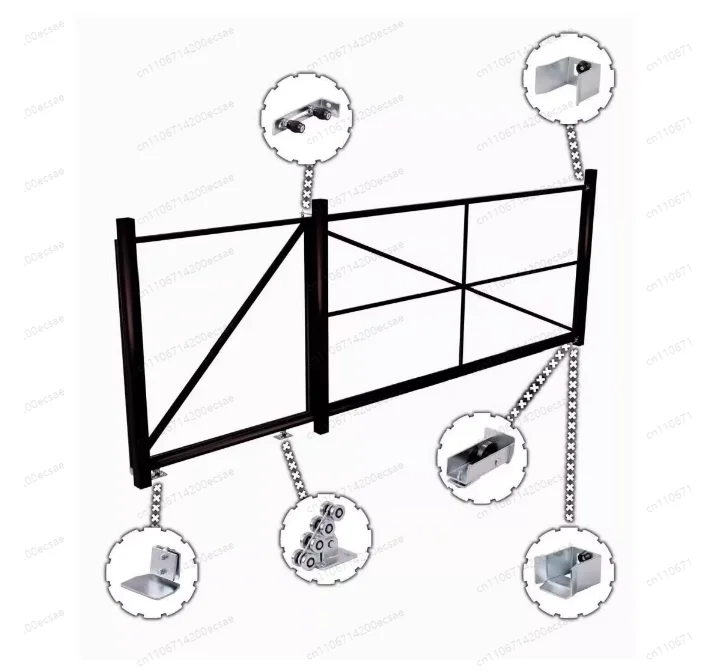 

Steel Sliding Cantilever Gate Kit Heavy Du-ty 8 Wheel Cantilev Gate Roller