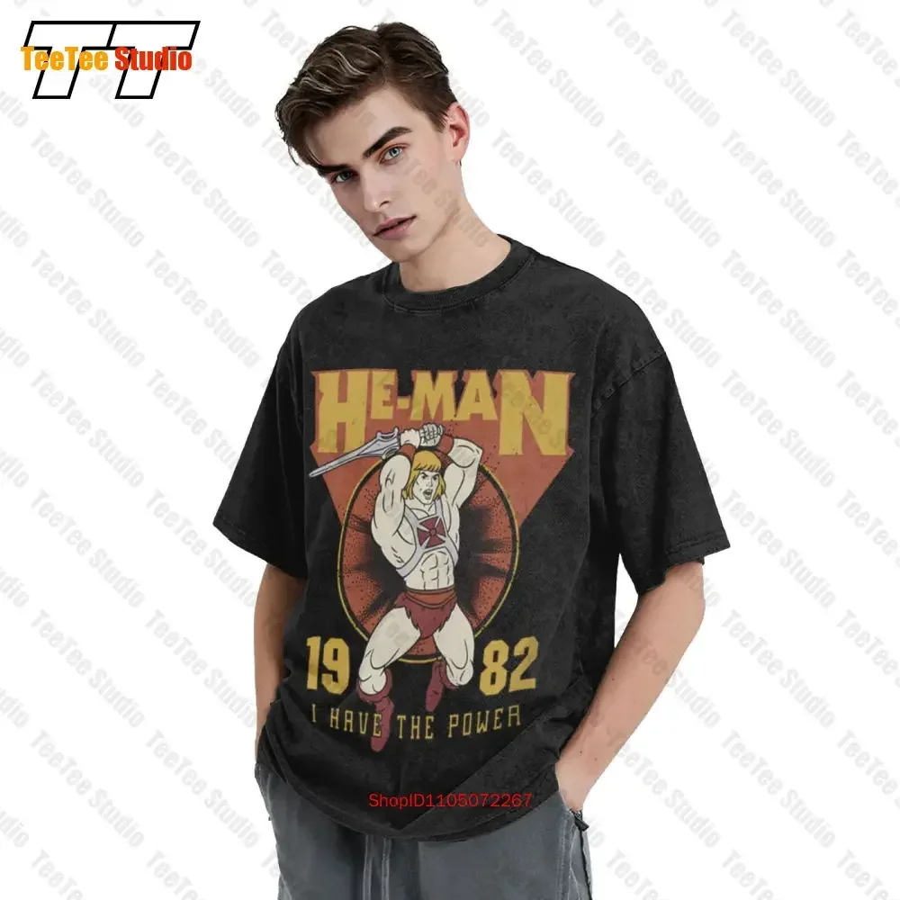 هو رجل لدي القوة 1982 سادة الكون خمر المتضخم تي شيرت A9S1 #3