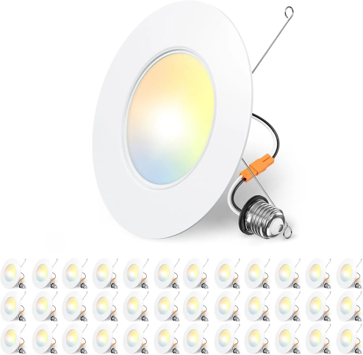 36 Pack 5/6 inch 5CCT LED Recessed Lighting, Dimmable, 11W=100W, 1100LM, 2700K/3000K/4000K/5000K/6000K Selectable.