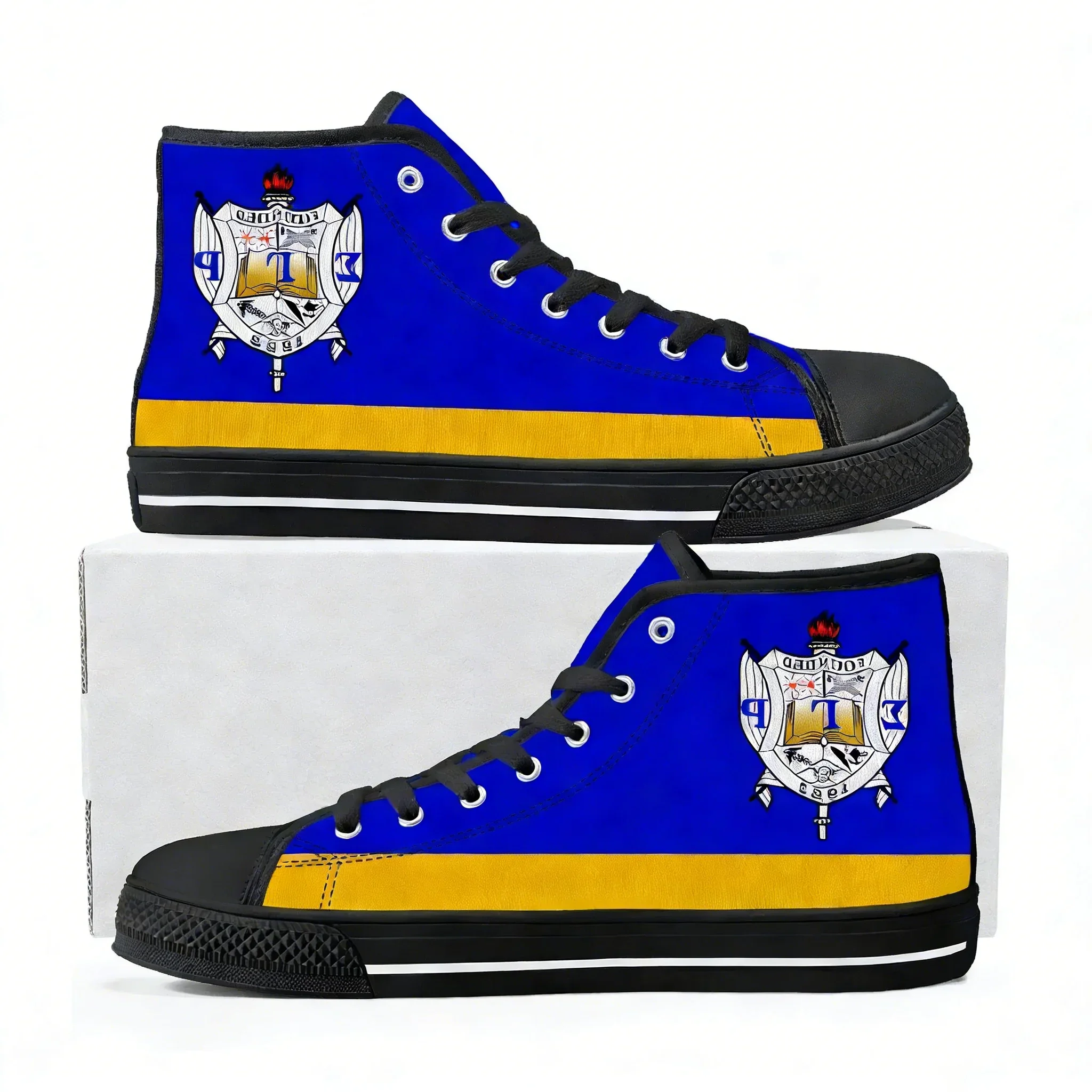 

Rho Sorority 1922 High Top Sneakers Sigma Gamma Mens Womens Teenager Canvas Sneaker Casual Custom Made Shoes Customize Shoe