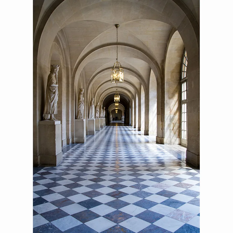 Shuozhike宮殿のヨーロッパスタイルのレトロなクラシック写真の背景アート城アーキテクチャスタジオ背景ZS-04