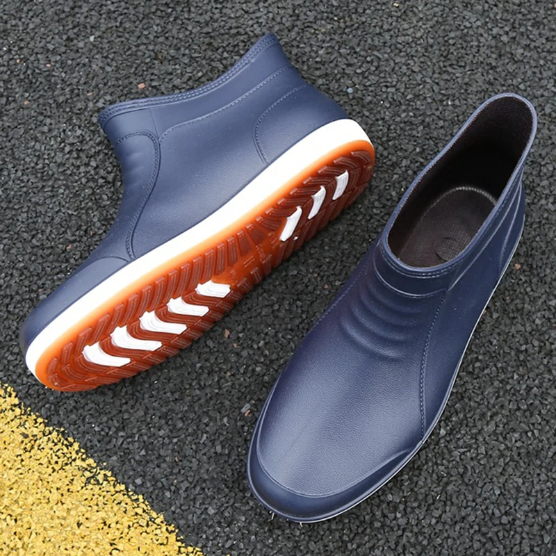 Spring Men Rain Boots Men\'s Comfortable Work Rain Boots Kitchen Non-slip Waterproof Special Shoes Fashion Outdoor Fishing Boots