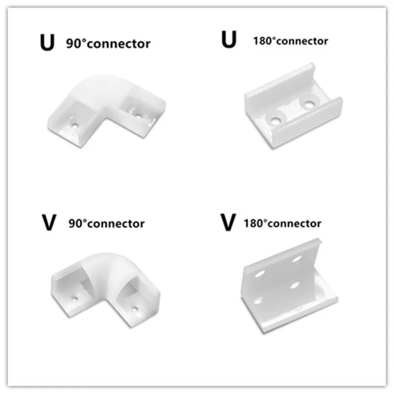 LED Angle Aluminum Profile Connector 90/180 Degree V/U Profile Link for Lighting Systems