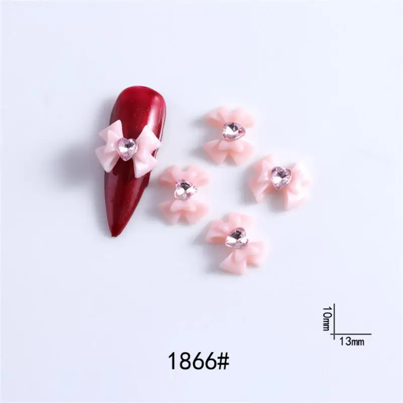 Colorful Intriguing Decorative Unique Nail Jewelry For Fashion Lovers Nail Art Must-have Resin Heart Unique Exquisite