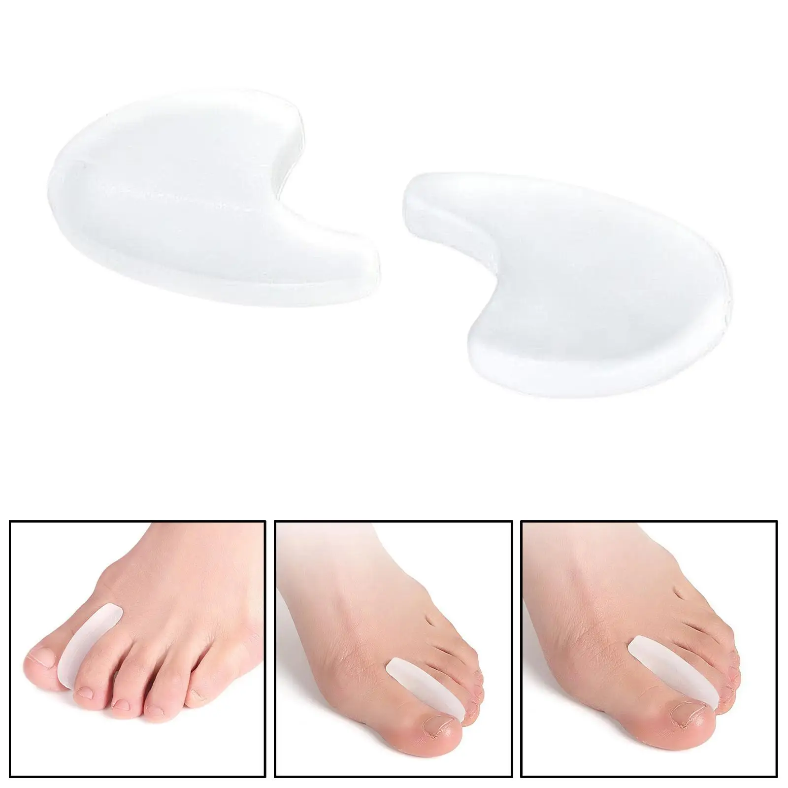 2-4pack 2Pcs Toe Separators Feet Care Spacers Big Toe Alignment Prevent Friction