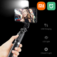 Xiaomi Selfie Stick with Wireless Bluetooth 1045mm LED Fill Light Extended Tripod with Remote Shutter for Android IOS Cellphone