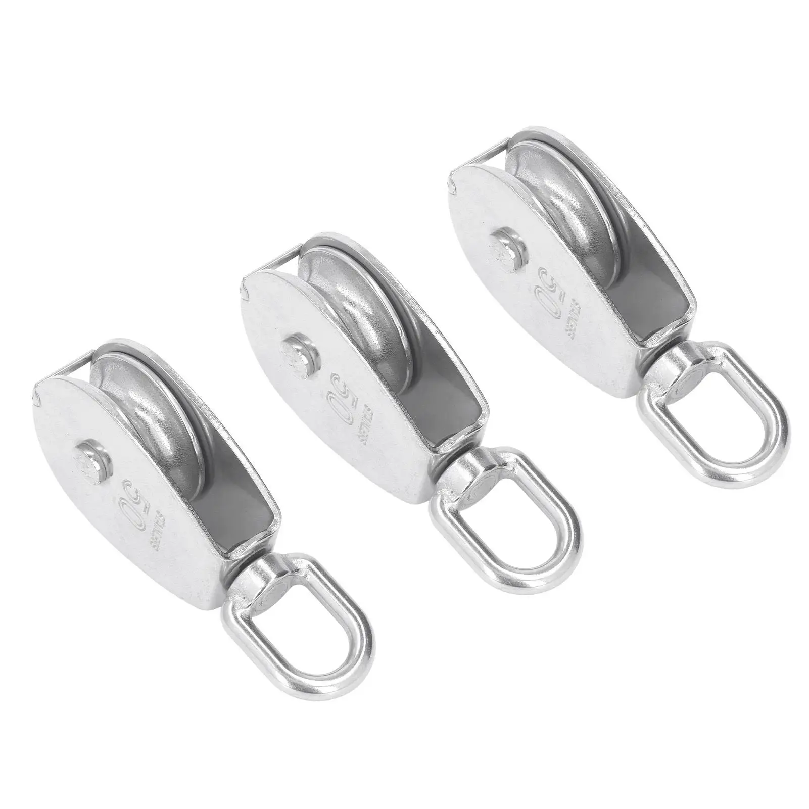 Heavy Duty Stainless Steel Single Pulley Block Set Durable Wear Resistant for lifting Rigging Versatile Applications