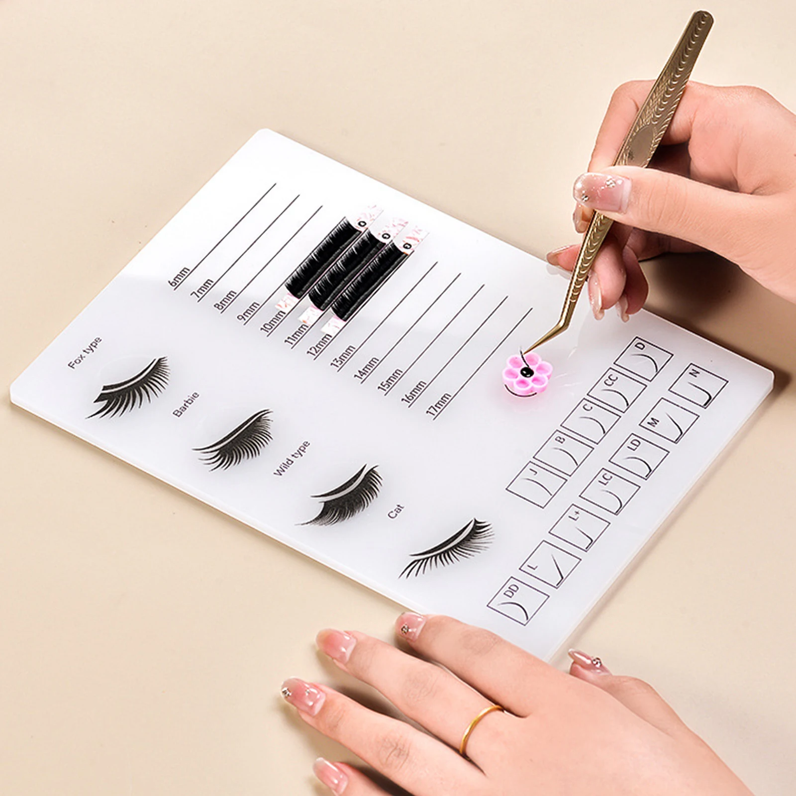 

Thickened Acrylic Board Lash Pallet For Lash Extensions Organizer Tiles Tray Holder Extension Accessories Storage Display