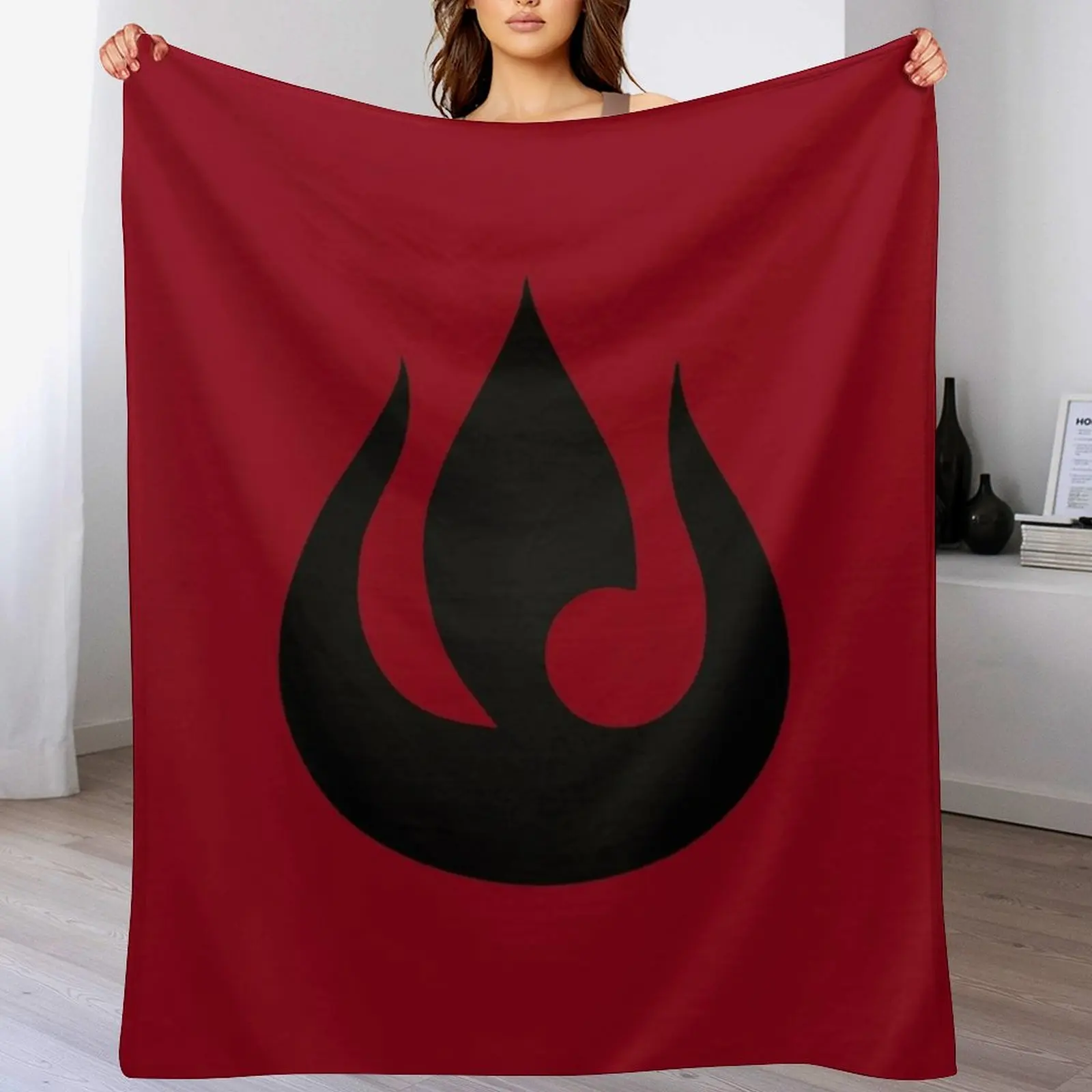 Fire Nation Logo Throw Blanket Soft Plaid Stuffeds Blankets