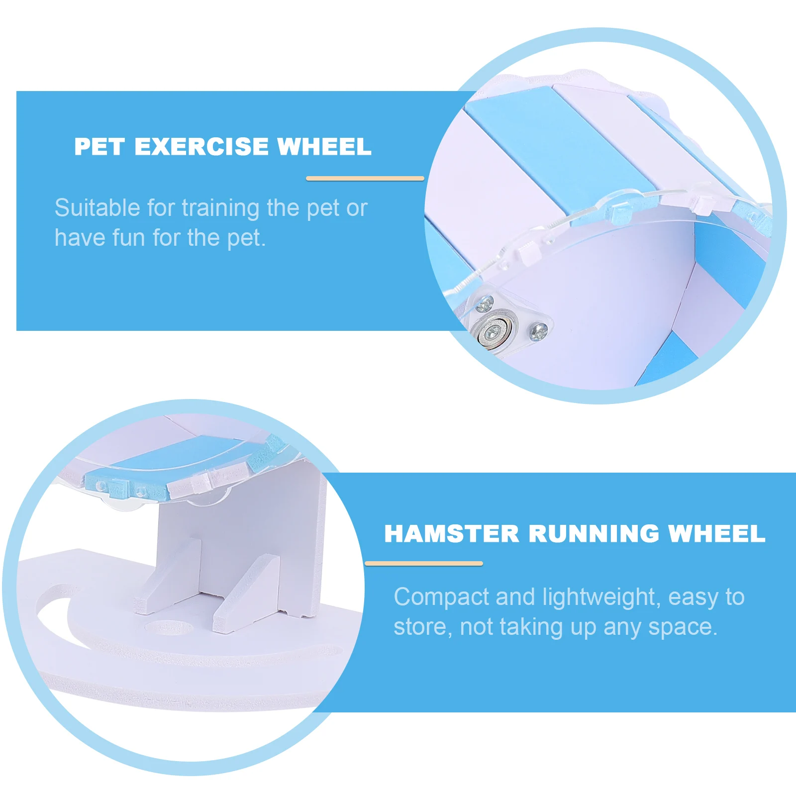 

1Set Hamster Wheel Exercise Stand Small Pet Running Wheel for Hamster Gerbil Rat Mice Compact Lightweight Pet Activity Equipment